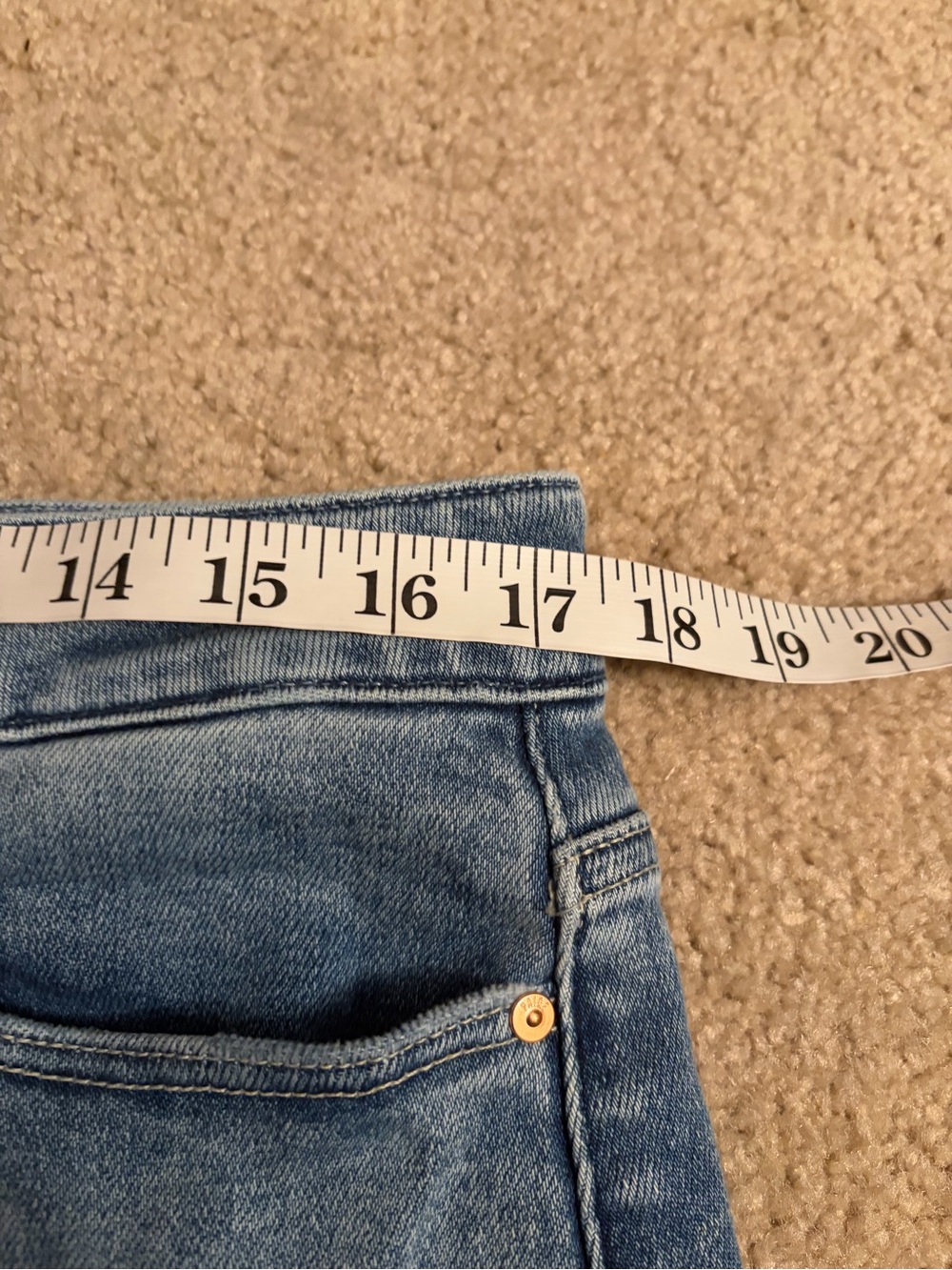 PAIGE anessa Women’s Cropped Wide Leg Jeans denim Light Wash Raw Hem Size 32 - Picture 14 of 15